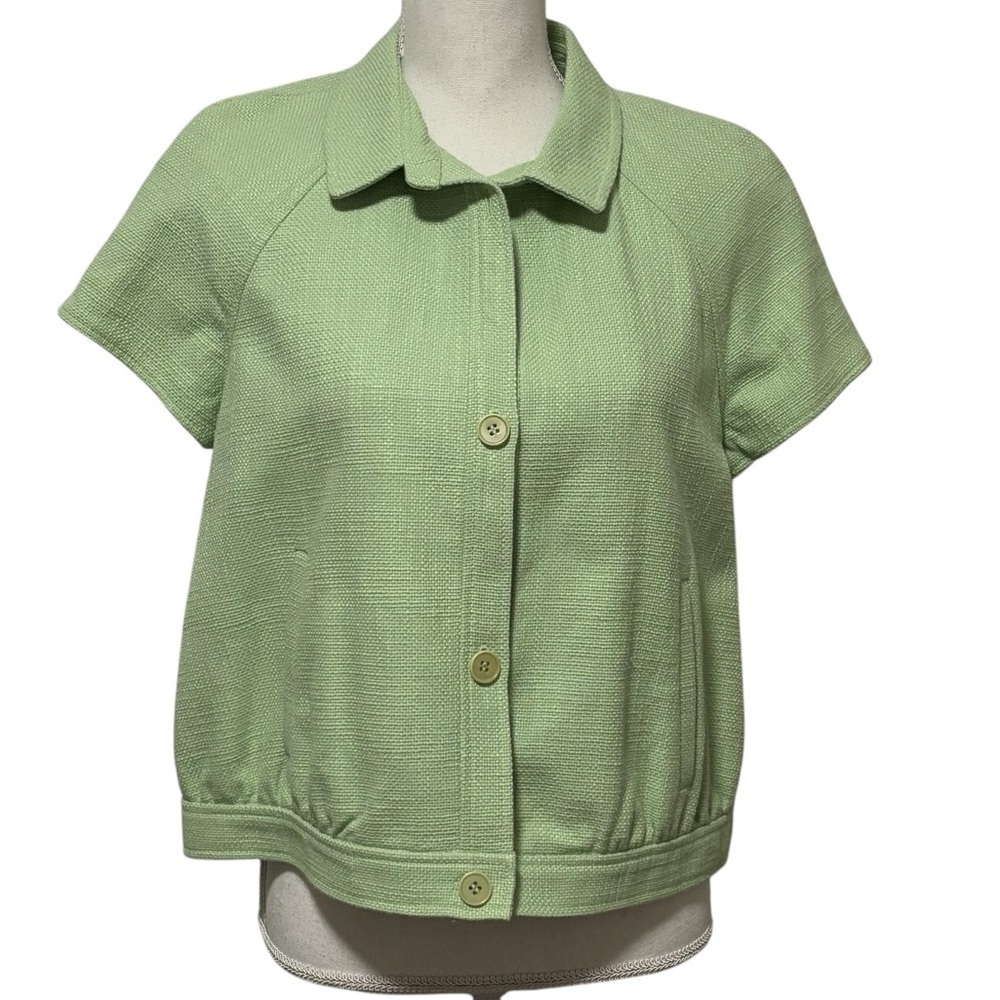 TALBOTS - SIZE 14P - SPRING STYLE SUIT JACKET -‎ GREEN - EXCELLENT CONDITION